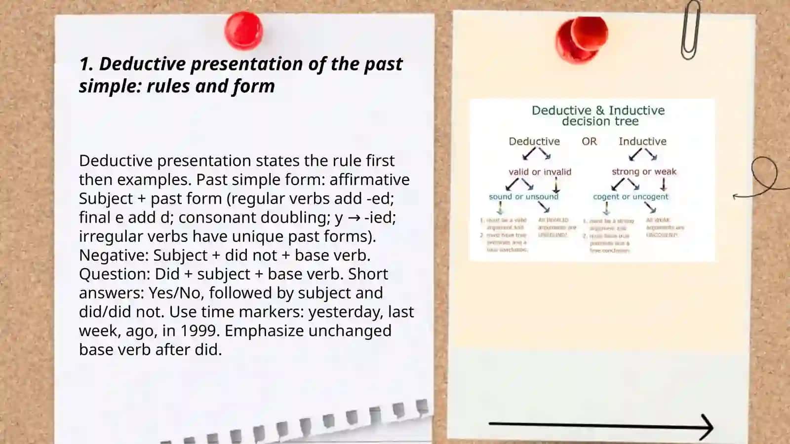 Deductive and inductive methods: with past simple 3