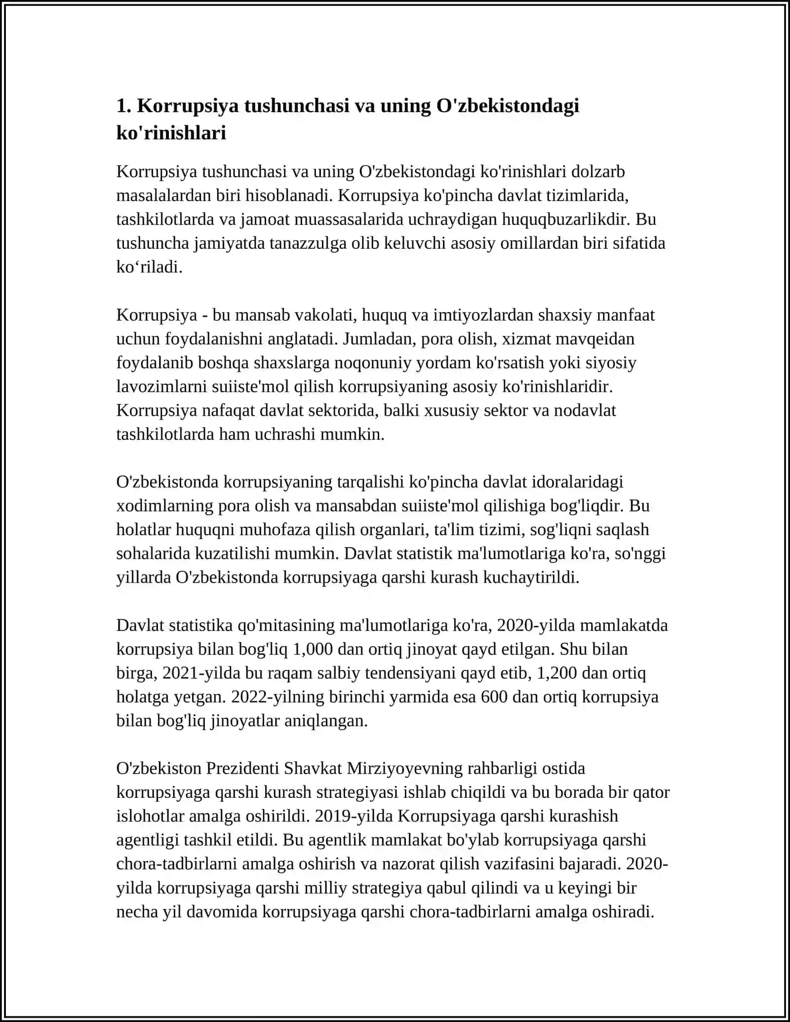 O'zbekistonda Korupsiyaga Qarshi Kurash 3