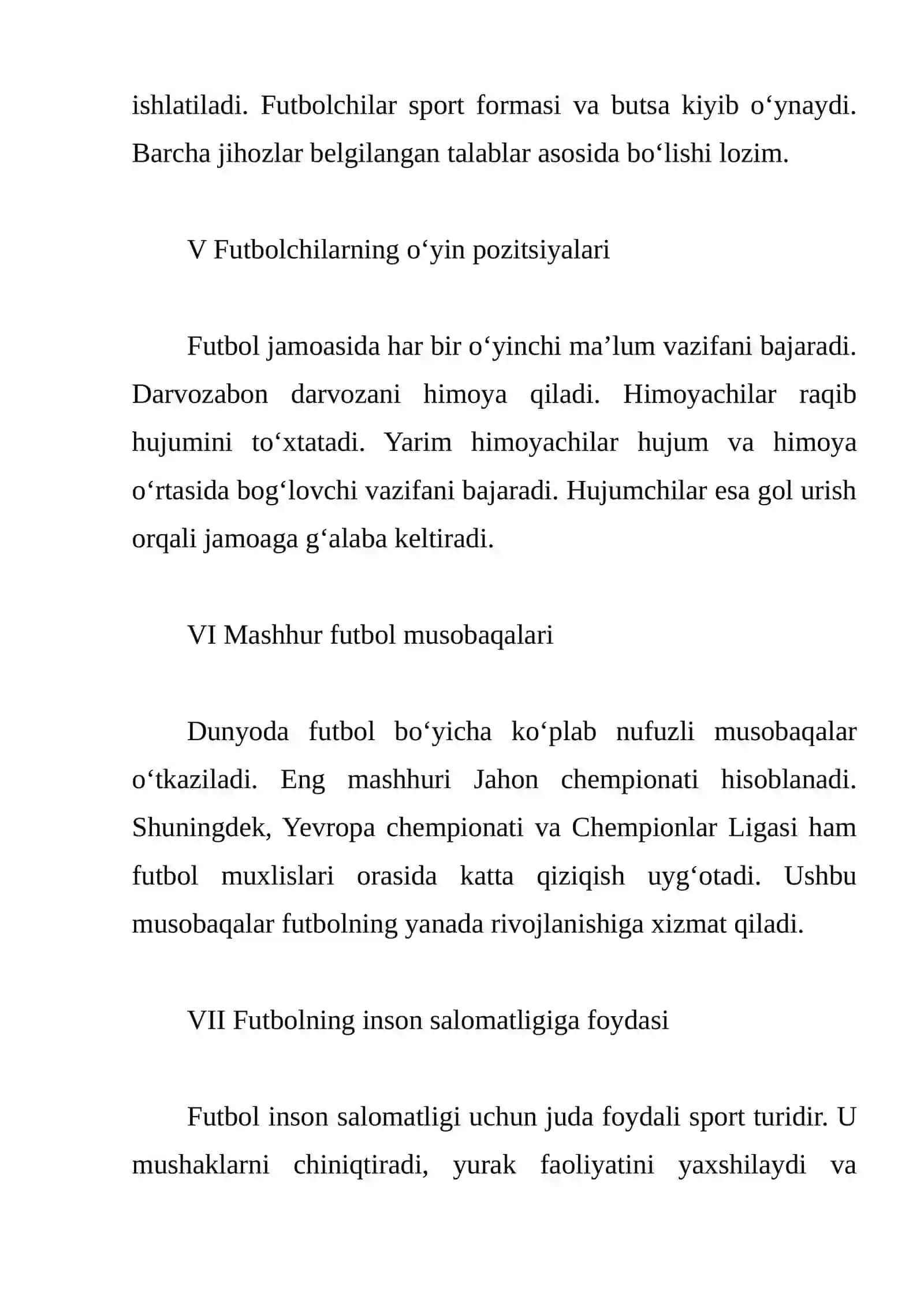FUTBOL SPORTI HAQIDA REFERAT 3