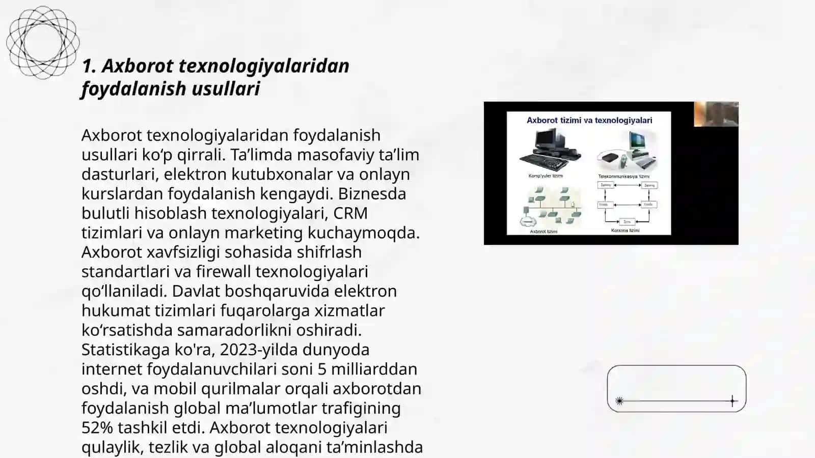 Axborot texnologiyalaridan foydalanish usullari 3