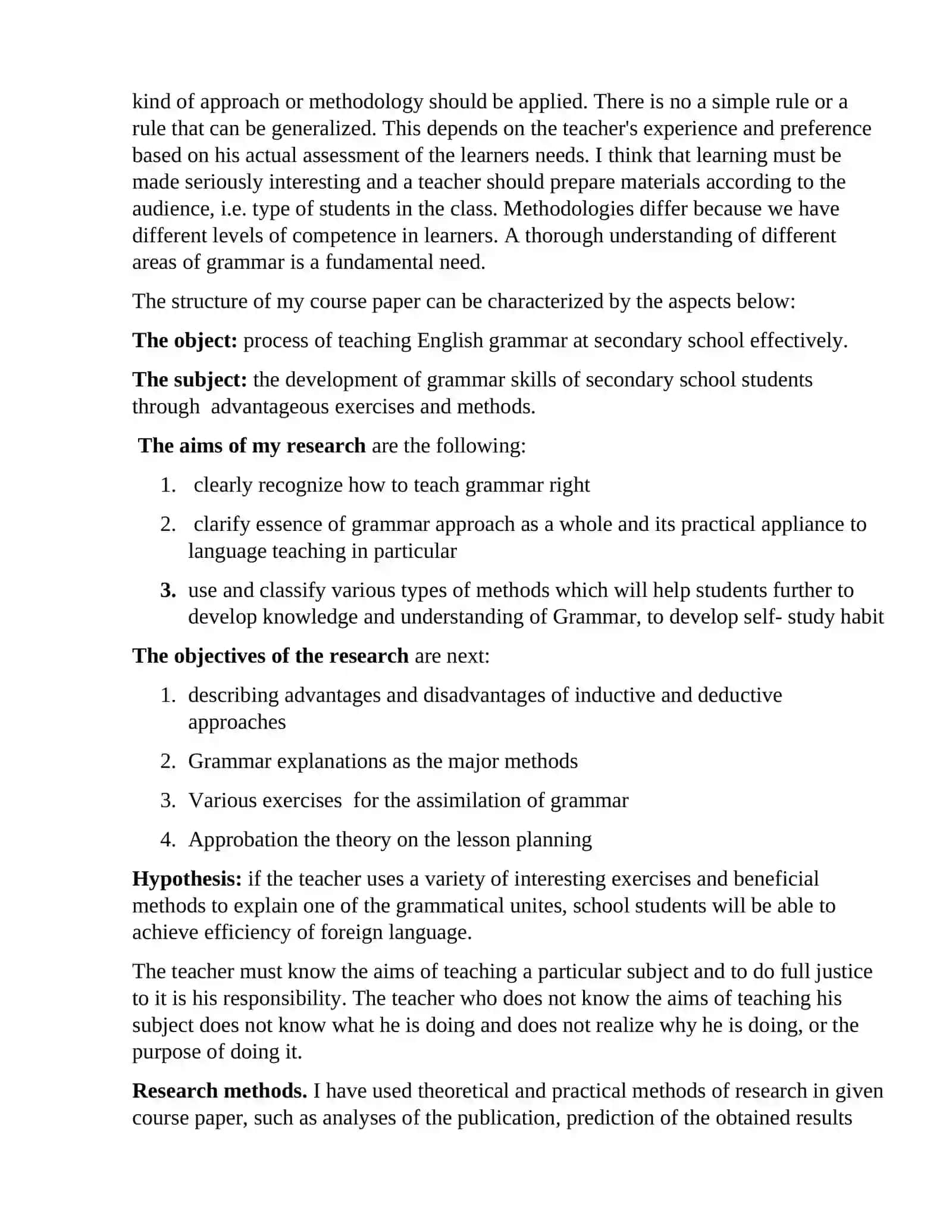 Teaching grammar as the basis for forming four main skills 3