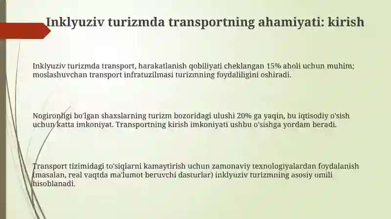 Inklyuziv turizmda transportning ahamiyati 3