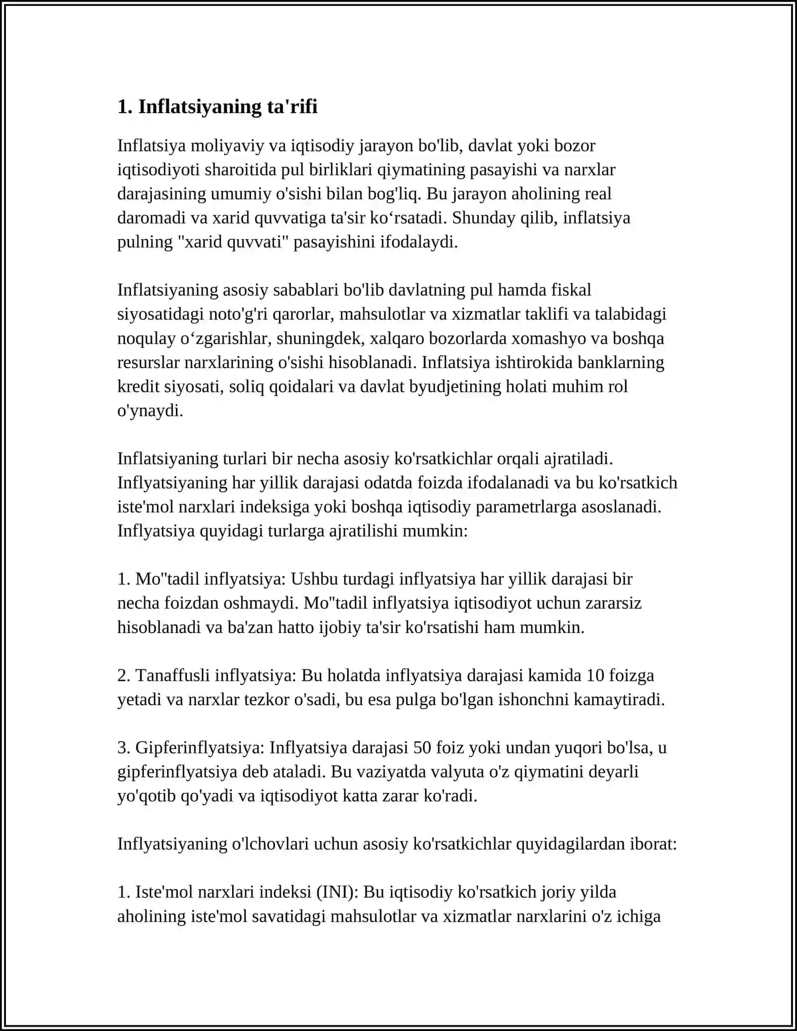 INFLYATSIYANING MOHIYATI VA KELIB CHIQISH SABABLARI 3