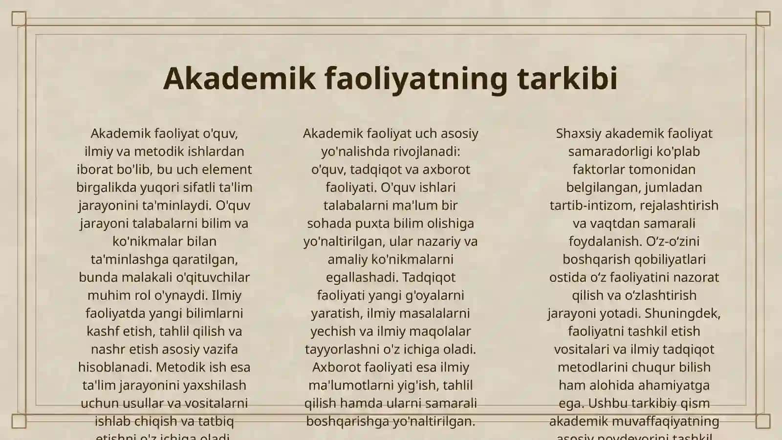 SHAXSIY AKADEMIK FAOLIYAT VA UNI TASHKIL ETISH VOSITALARI 3