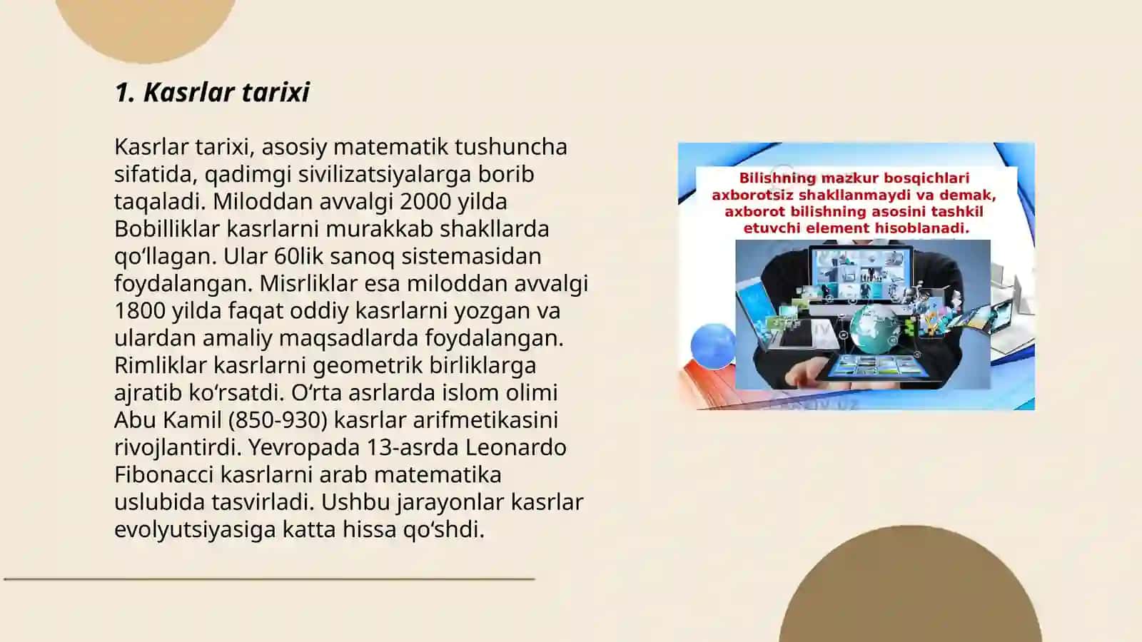 Dastlabki kasr tushunchasi 3