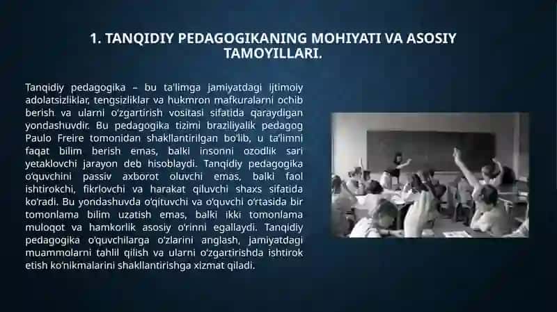 Tanqidiy pedagogikaning ijtimoiy jarayonlarga tasiri 3