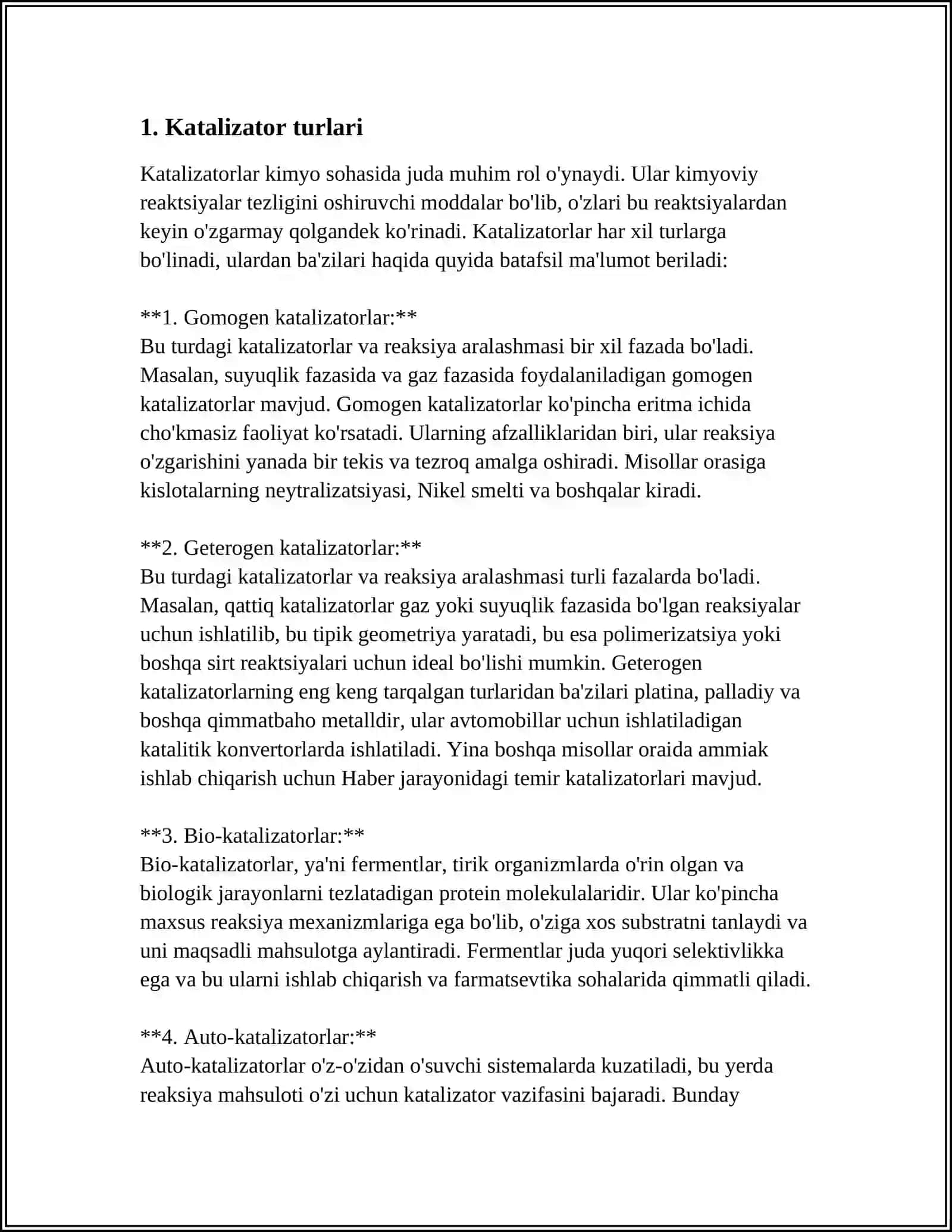 NEFT GAZ KIMYOSI SINTEZIDA QOʻLLANILADIGAN KATALIZATOR 3