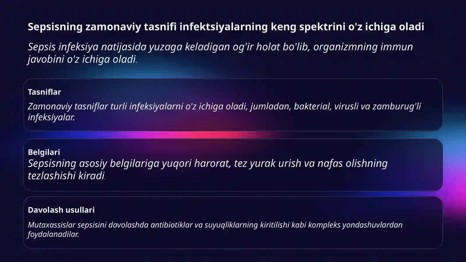 Sepsisning zamonaviy tasnifi 3