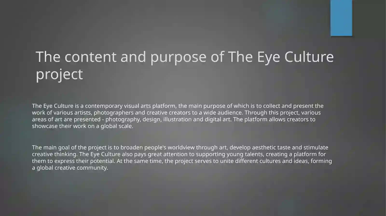 The Eye Culture project 3