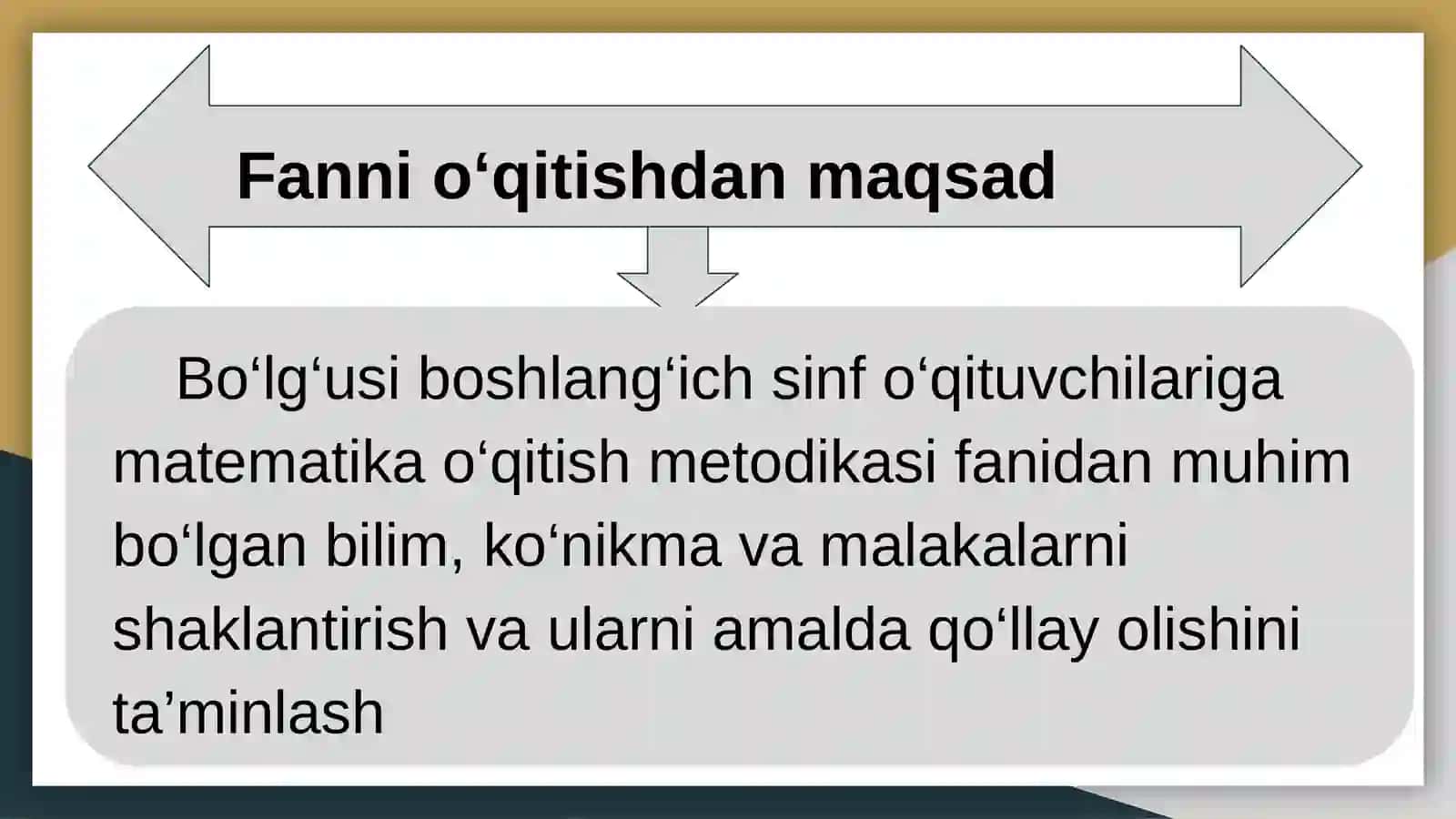 Boshlang‘ich sinflarda matematikadan milliy o‘quv dasturi (DTS) tahlili 3