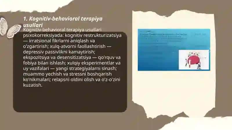 Psixokorreksiya faoliyatida qo'llaniladigan usullar 3