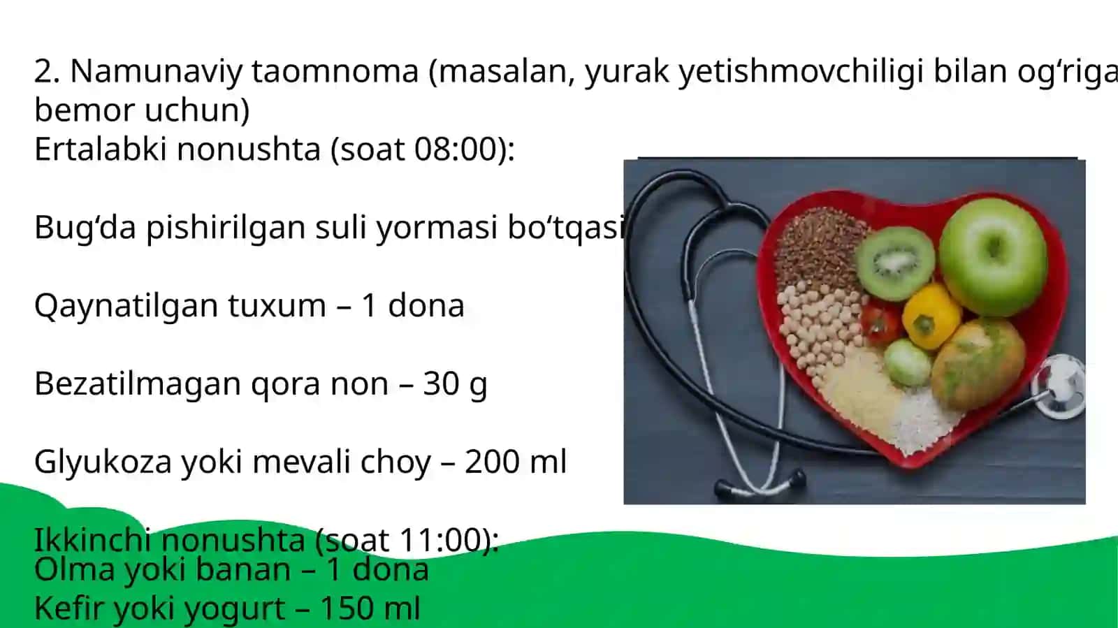Bemorga taomnoma tuzish 3