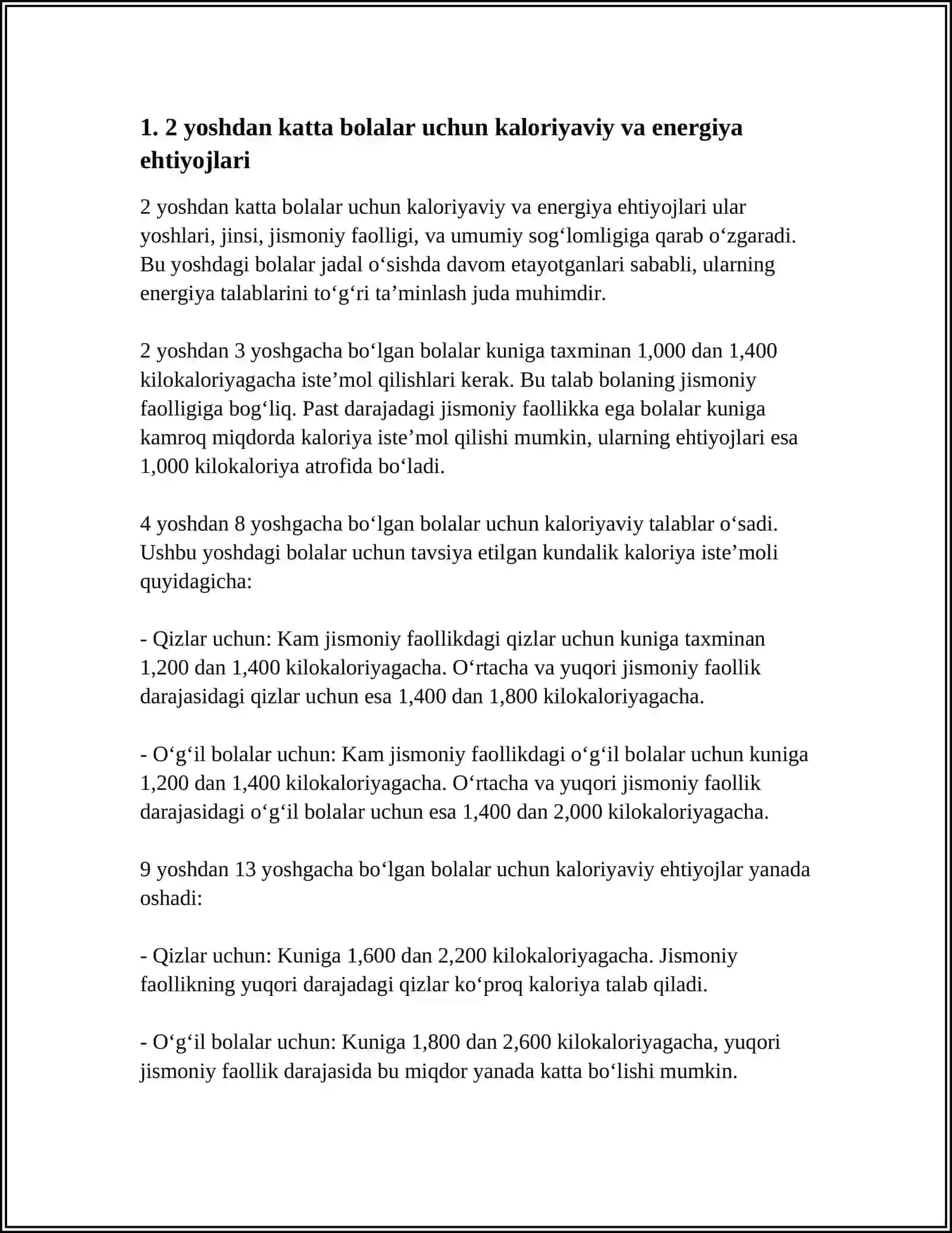 2 YOSHDAN KATTA BOLALARNI RATSIONAL OVQATLANTIRISH BO'YICHA MASLAXATLAR 3