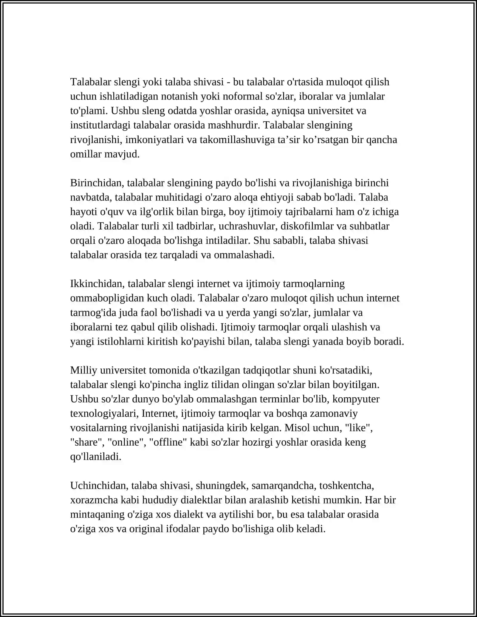 TALABALAR LEKSIKASI 3