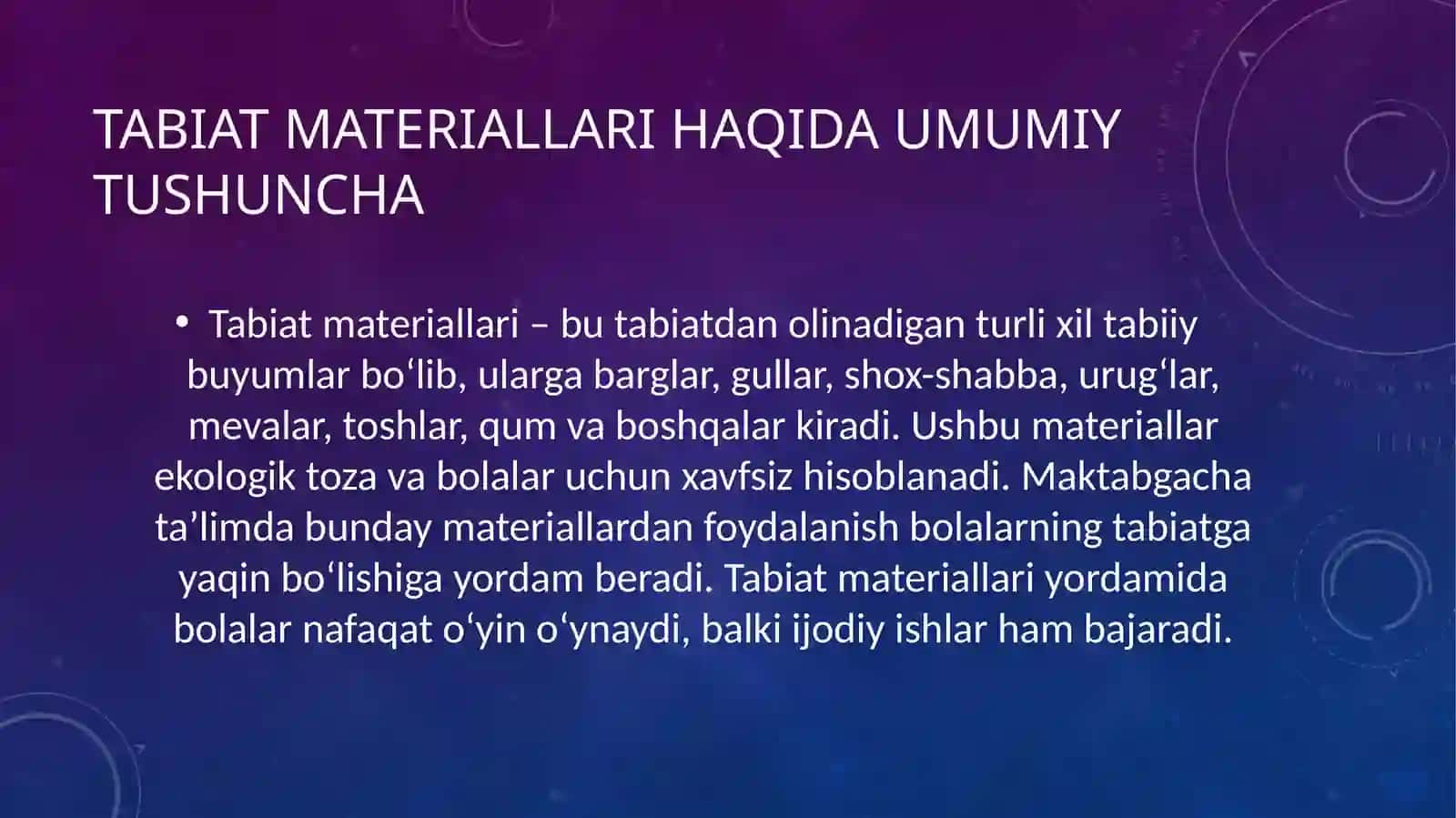 Tabiat materiallaridan ko‘rgazmalar tayyorlash 3