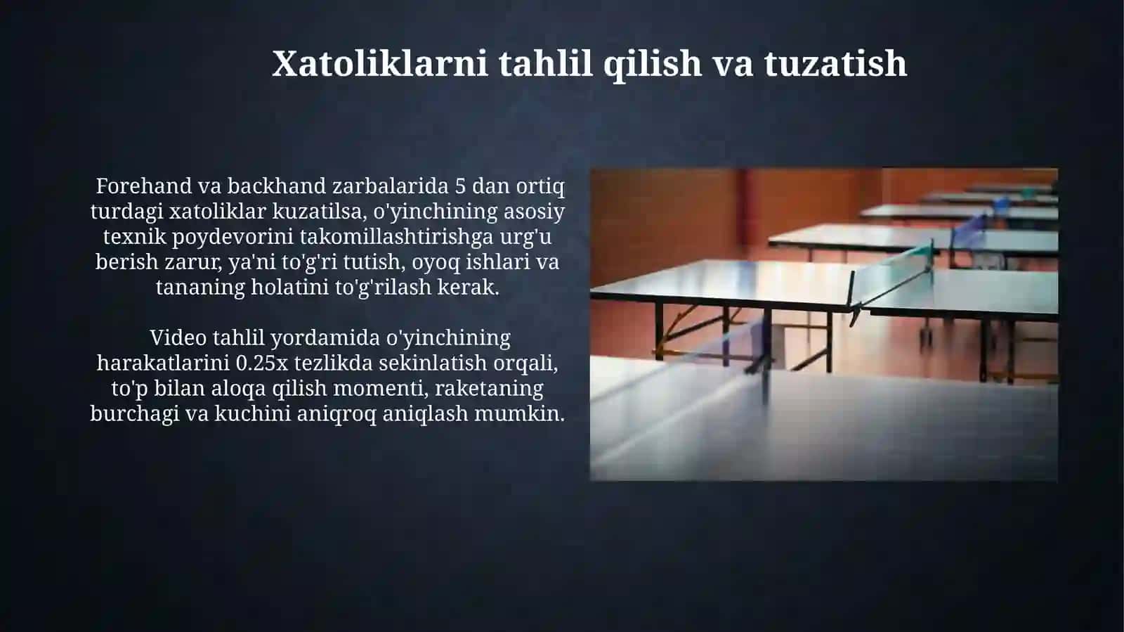Stol tenisini texnikasiga va taktukasiga o‘rgatish uslubyati 3