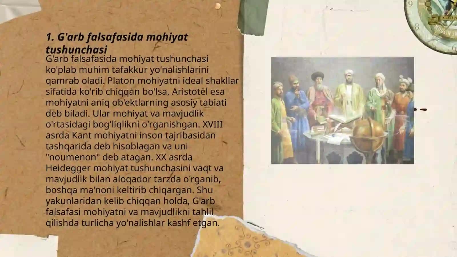 Falsafaning mohiyatiga oid Sharq va G'arb mutafakkirlari ta'riflarini tasniflash 3