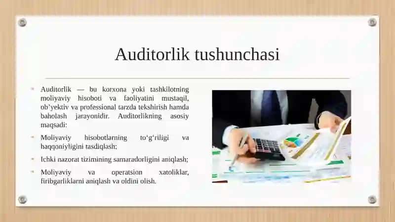 Korxonani auditorlik tekshiruvidan o‘tkazish ishchi dasturi 3