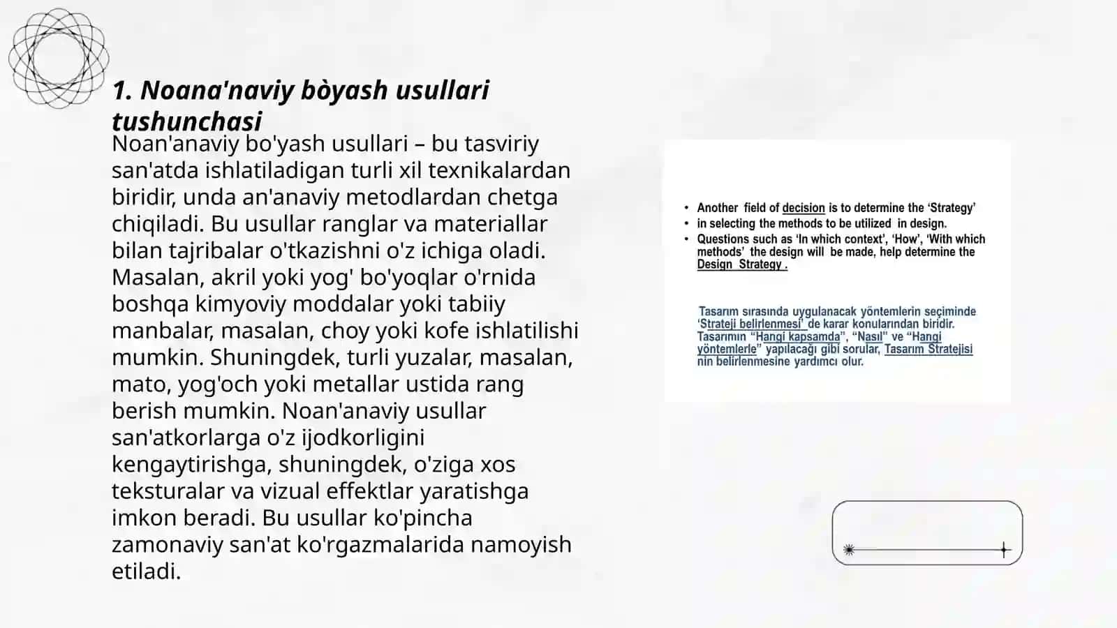 Noana'naviy bo'yash usullari 3