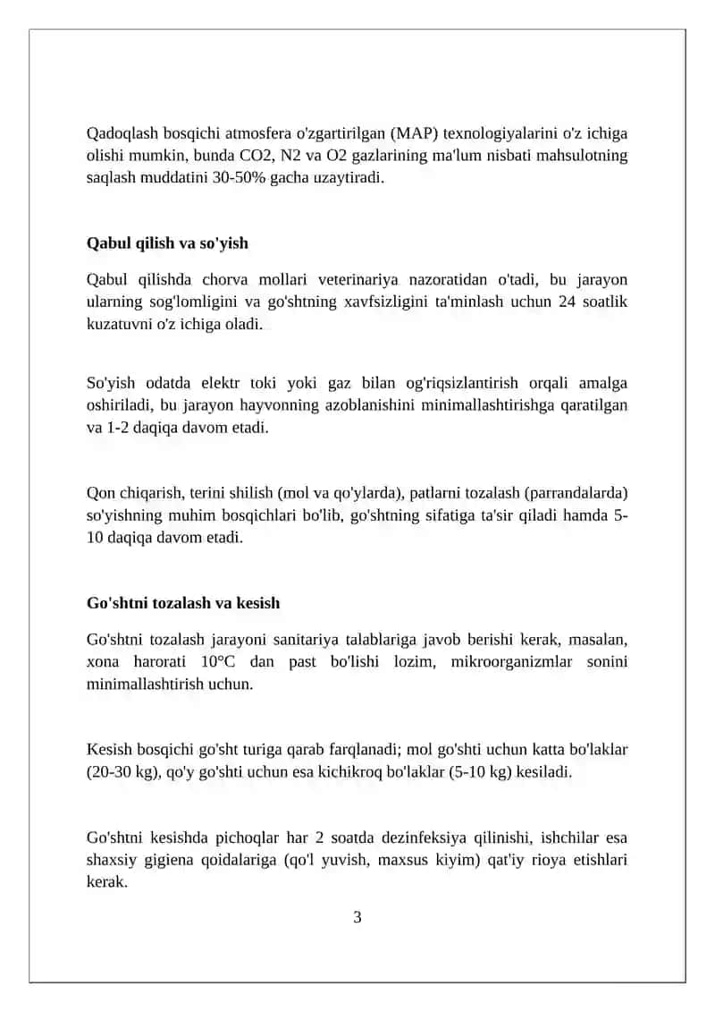 Go'sht korhonalari haqida umumiy tushuncha 3