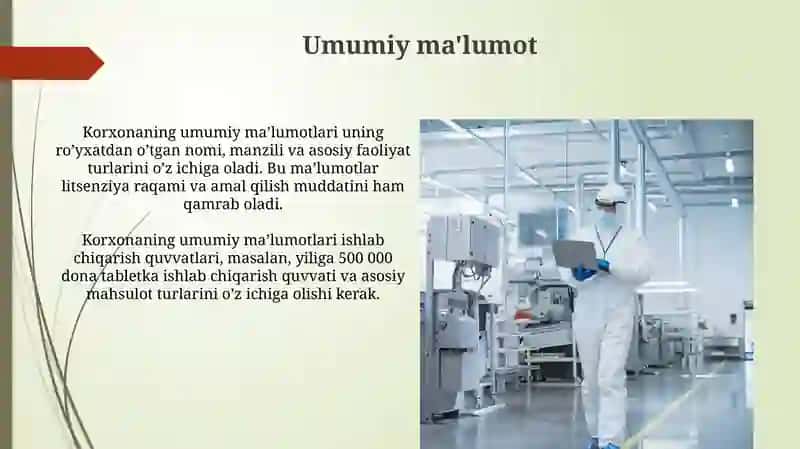 Farmatsevtik ishlab chiqarish korxonalarini xujjatlashtirish 3