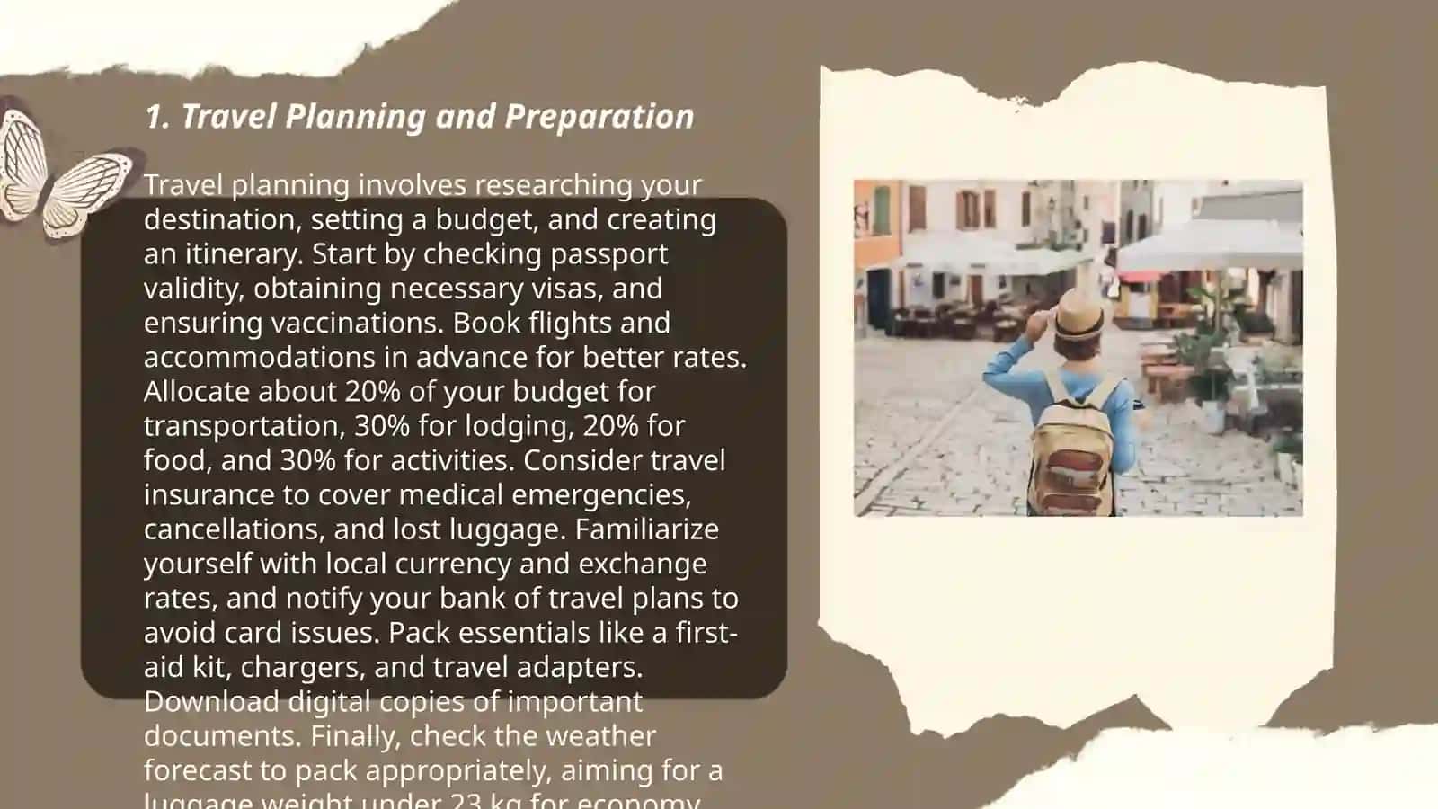 Travel Planning and Preparation 3