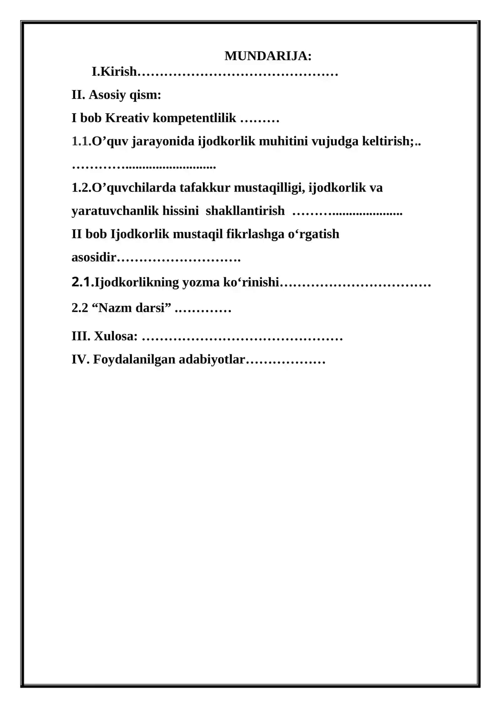 ADABIYOT DARSLARINI BADIIY IJODKORLIK ASOSIDA TASHKIL ETISHNING O’RNI VA AHAMIYATI 3
