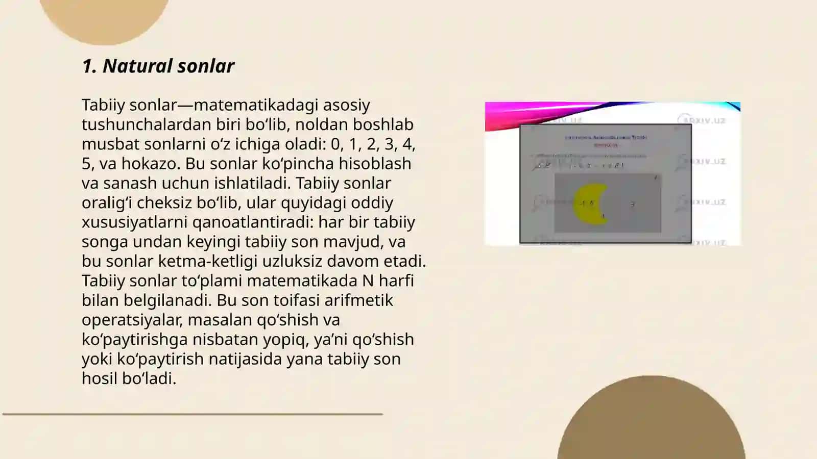Butun sonlar ustida amallar 3