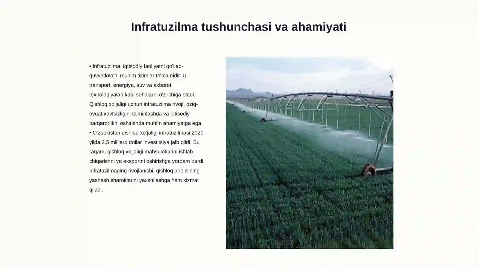 Qishloq xo’jaligi infratuzilmasi 3