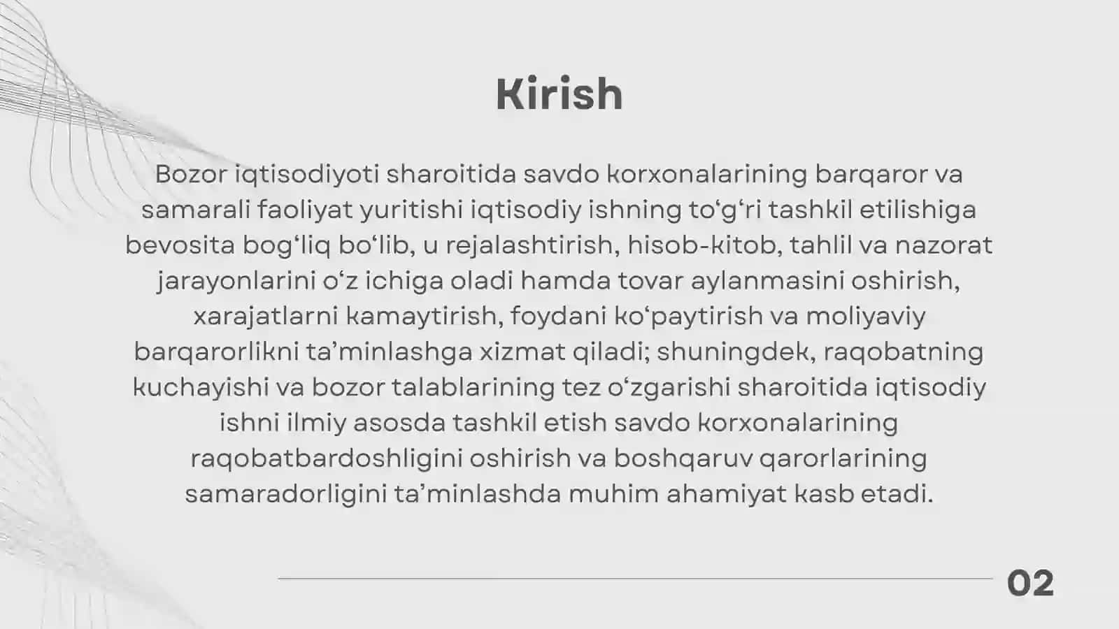 Savdo korxonalarida iqtisodiy ishni tashkil qilish 3
