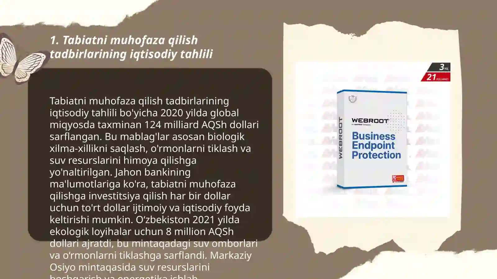 Tabiatni muhofaza qilishga oid tadbirlarning iqtisodiy samaradorligi 3