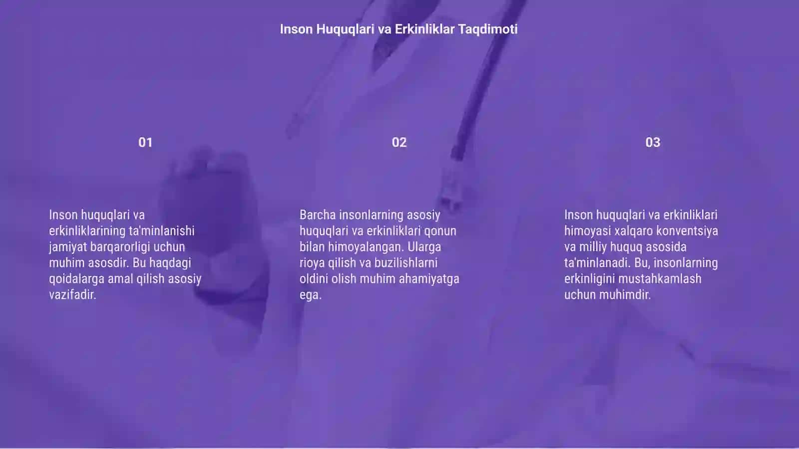 Inson Huquqlari va Erkinliklar Taqdimoti 3