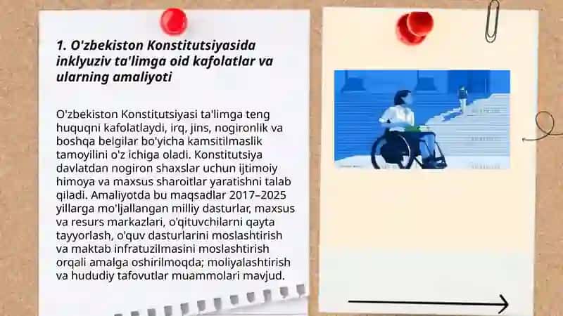 O'zbekistonda inklyuziv ta'limning meyoriy-huquqiy bazasini tahlil qilish 3