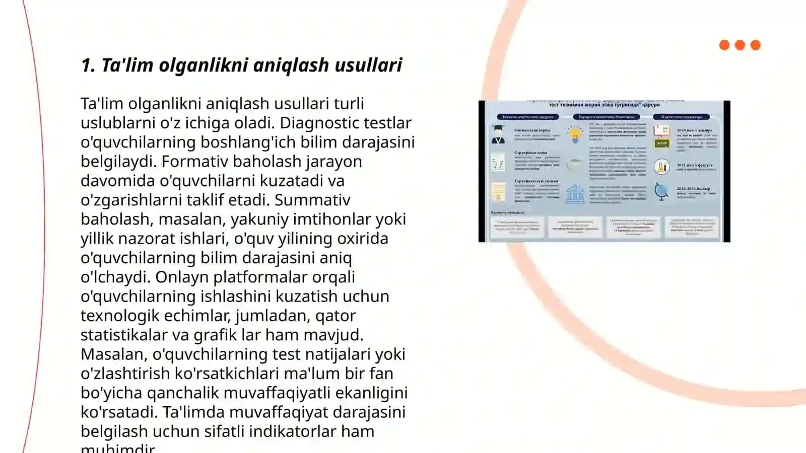 Ta'lim olganlikni tashxis etish 3