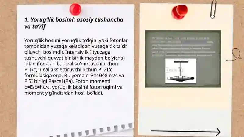 Yorugʻlikning bosimi. Lebedev tajribasi. Kompton effekti 3