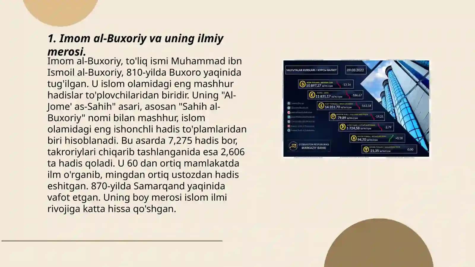 Yuksak ma'naviyatli yoshlarni tarbiyalashda Ôrta Osiyo allomalari ilmiy merosining ôrni {allomalarning ilmiy faoliyati misolida} 3
