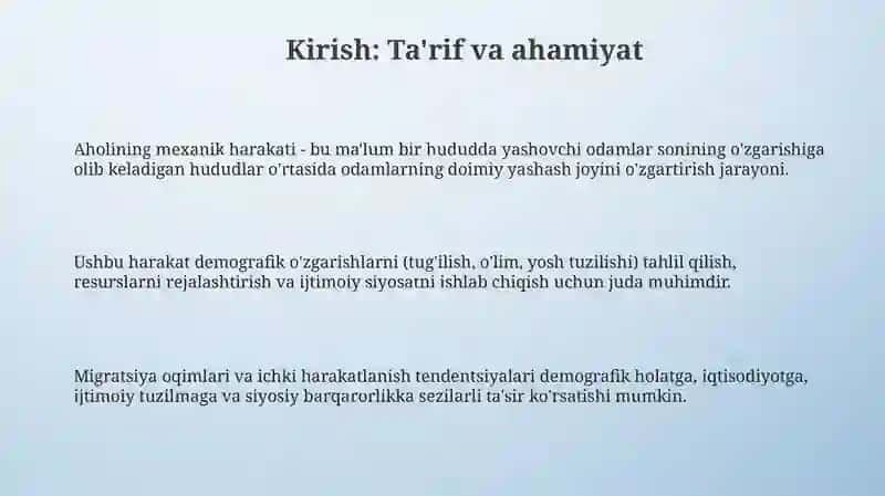 Aholi mexanik harakatini miqdoriy va sifatiy baholash 3