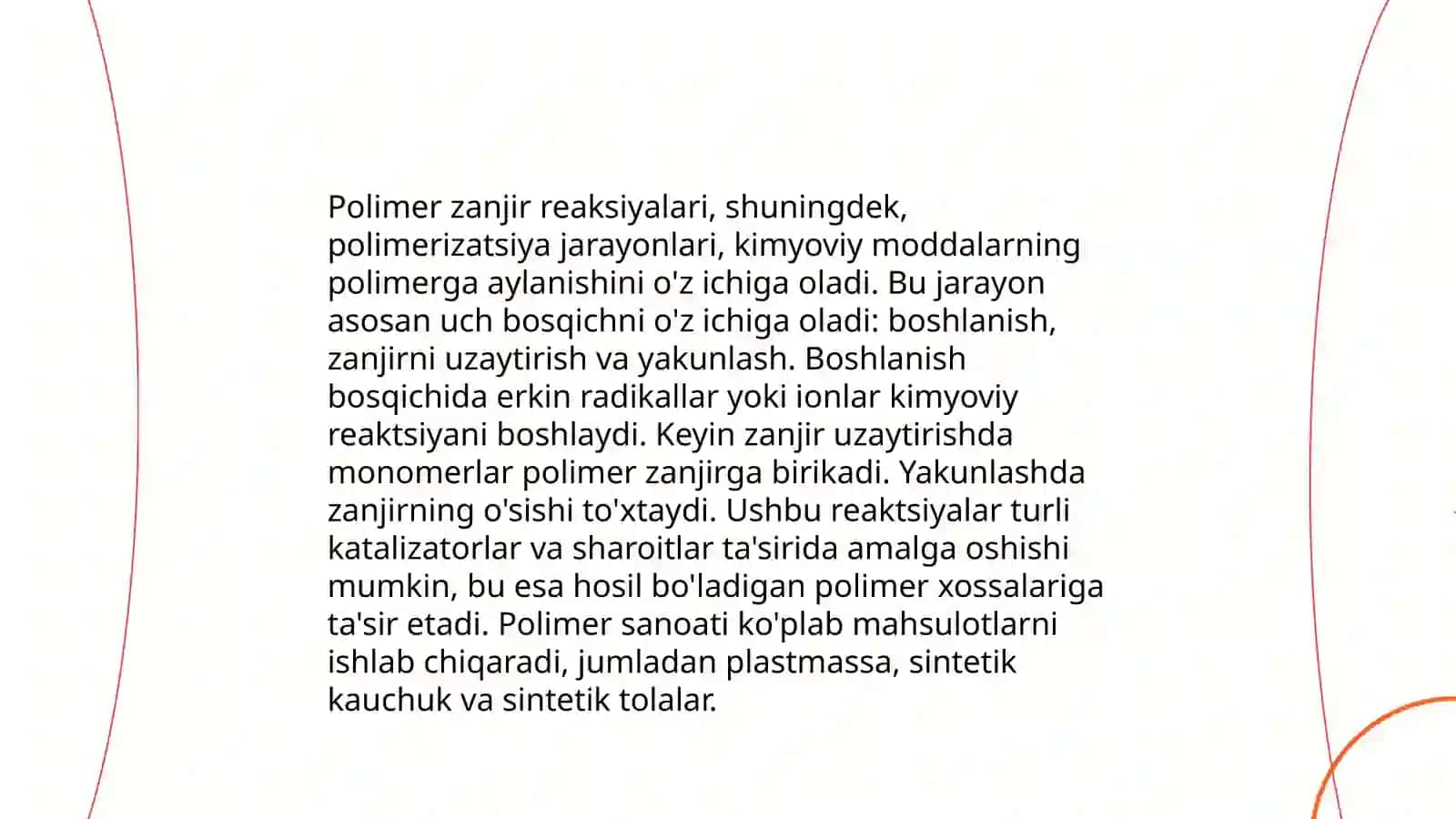 Polimer zanjir reaksiyalari 3