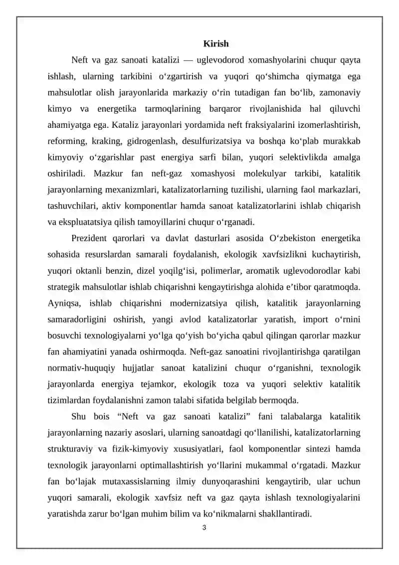 Neft va gaz sanoati katalizi 3