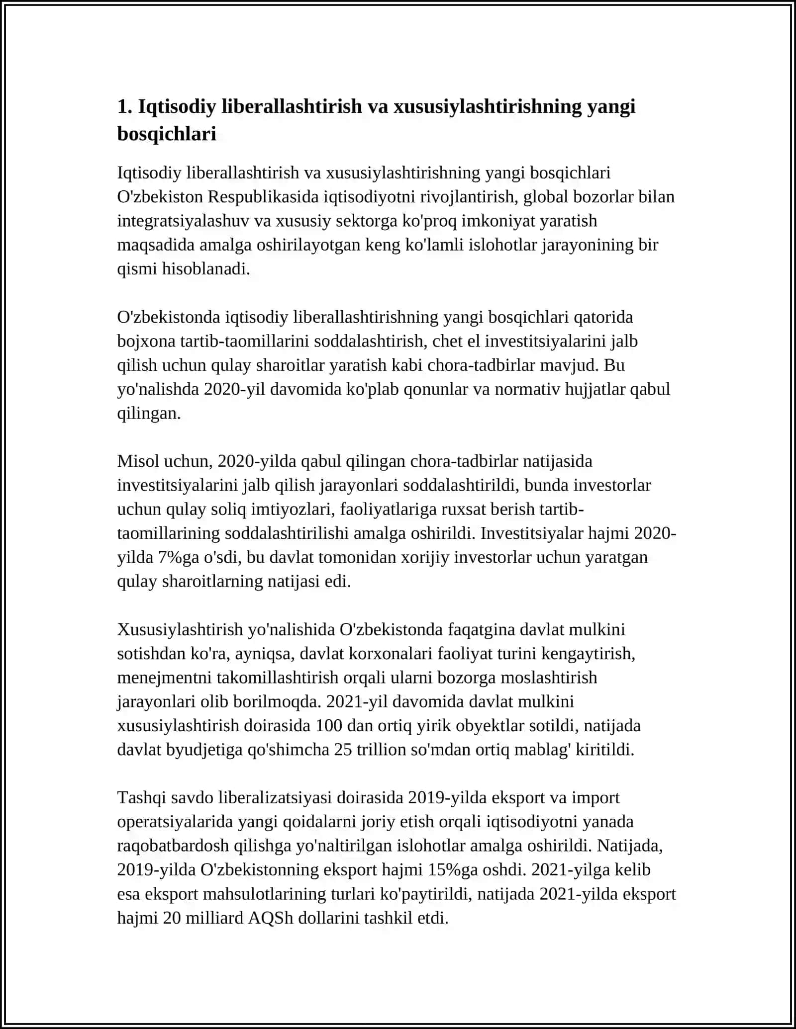 OZBEKISTONDA AMALGA OSHIRILAYOTGAN REFORMALARNING YANGI BOSQICHLARI HAQIDA 3