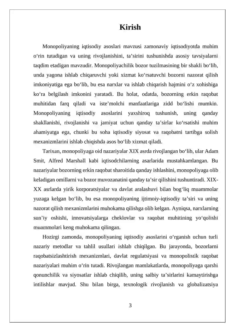 Monopoliyaning iqtisodiy asoslari 3