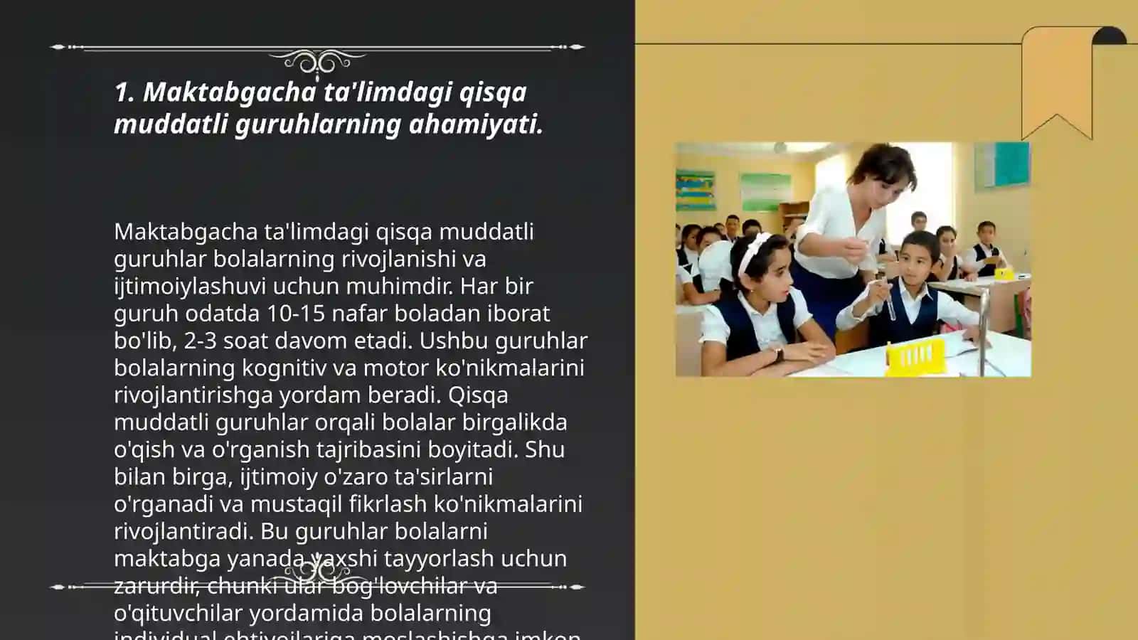 Maktabgacha ta'lim tashkilotida qisqa muddatli guruhlarni tashkil qilish 3
