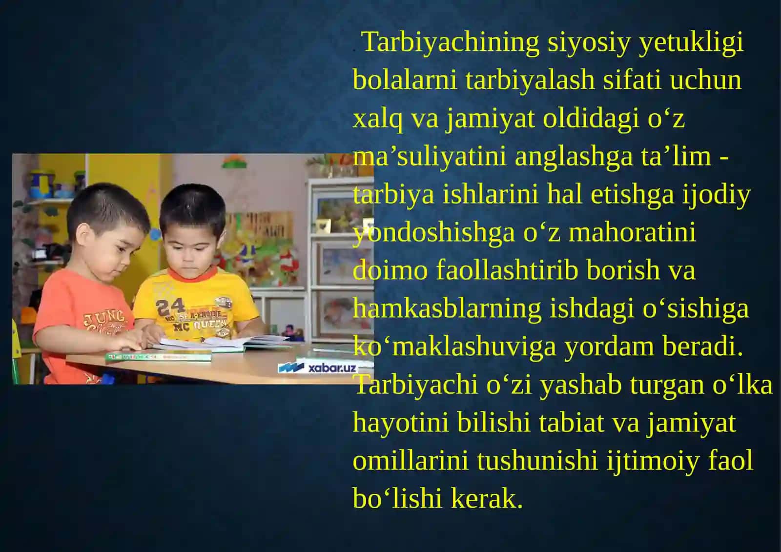 HOZIRGI ZAMON TARBIYACHISI VA UNING JAMIYATDA TUTGAN O’RNI 3