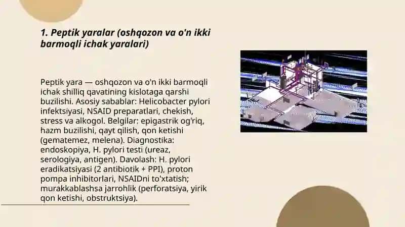 Peptik yaralar (oshqozon va o'n ikki barmoqli ichak yaralari) 3