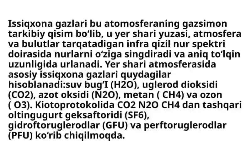 Issiqxona gazlari 3