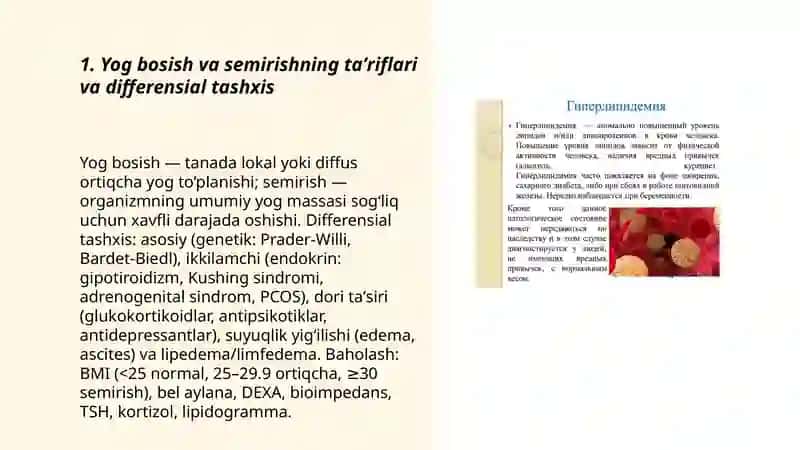 Yog bosish va semirishning taʼriflari va differensial tashxis 3