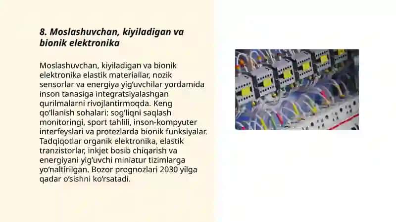 Elektronikaning bugungi kundagi axvoli va asosiy rivojlanish yo’nalishlari 3