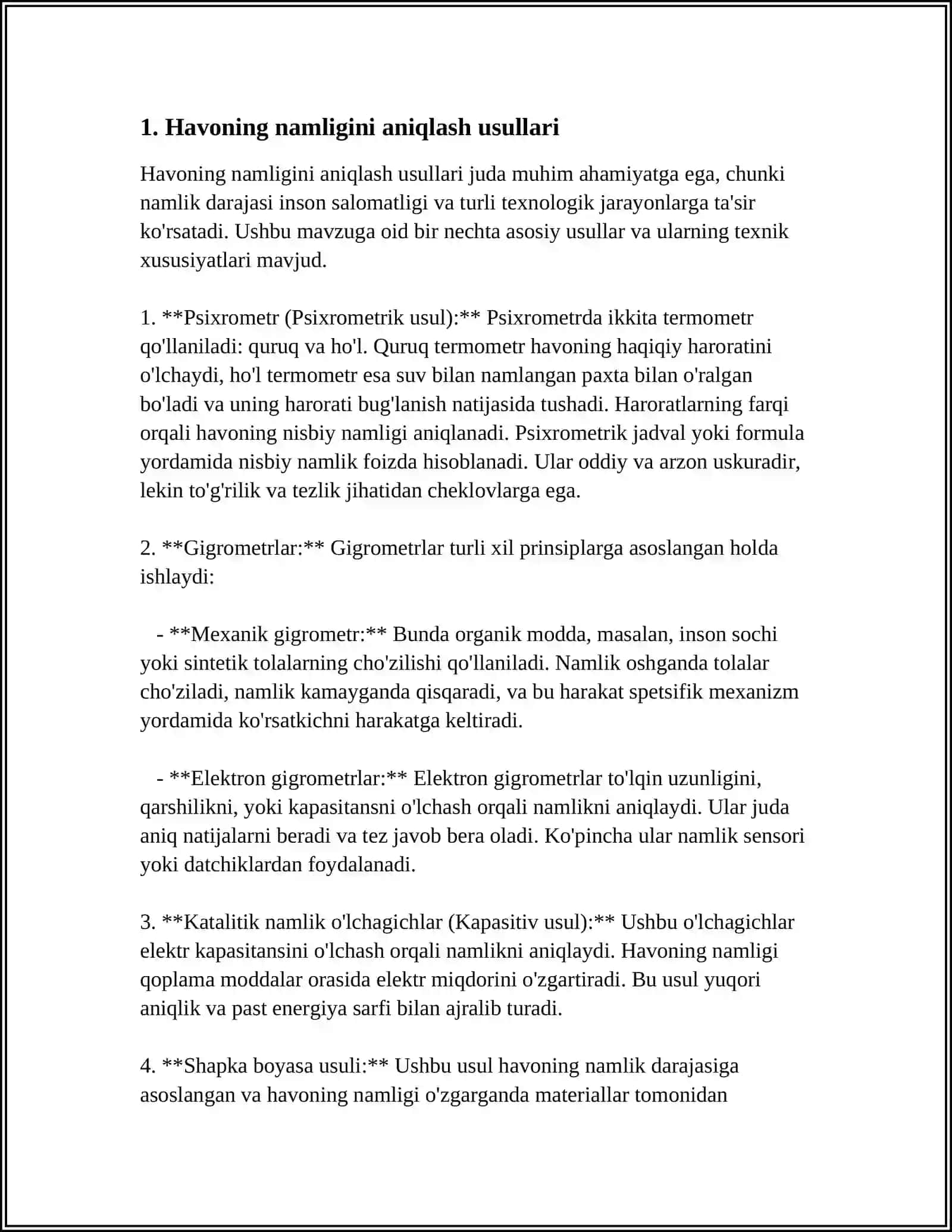 Psixrometr (Psixrometrik usul) 3