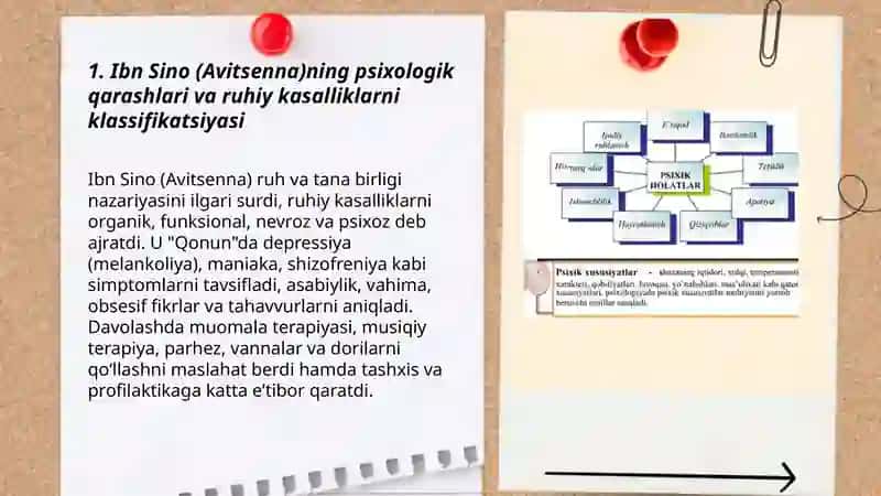 Sharq mutafakkirlaring psixologik qarashlari.Psixologik kasalliklari 3