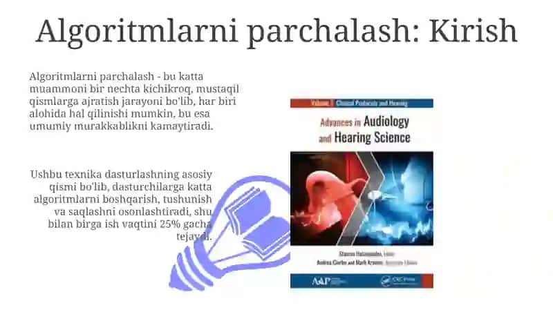 Algoritmning parchalanishi: Asosiy tushunchalar va usullar 3